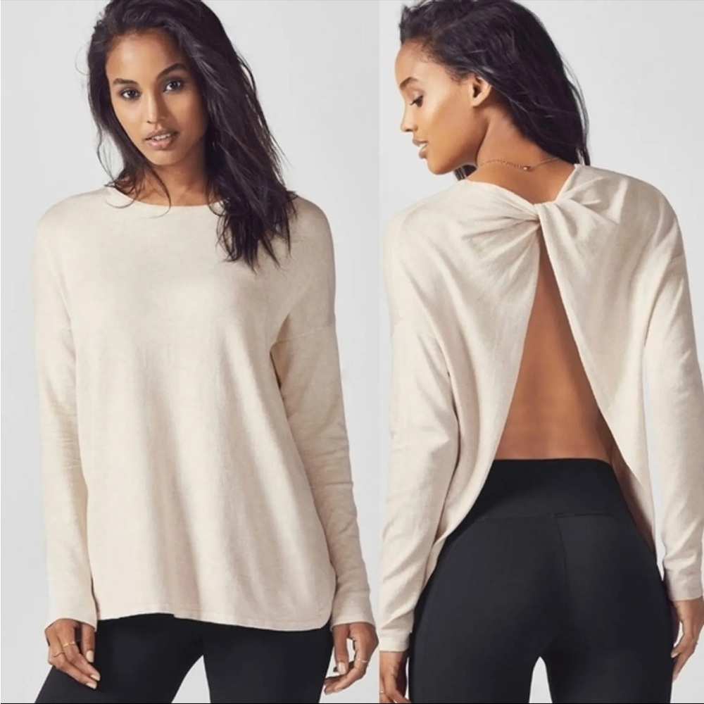 Fabletics twisted open back sweater